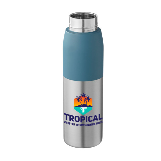 Thiess RPET Metal Water Bottles Lid Off